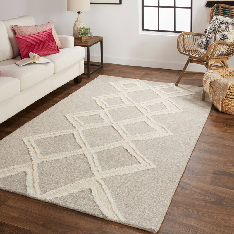 Eulalie Wool Geometric Indoor Rug, Rectangle 8' x 10'