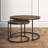 Treble Set of 2 Round Metal Nesting Coffee Tables | Stackable Space-Saving Design for Living Room & Small Spaces-754726717