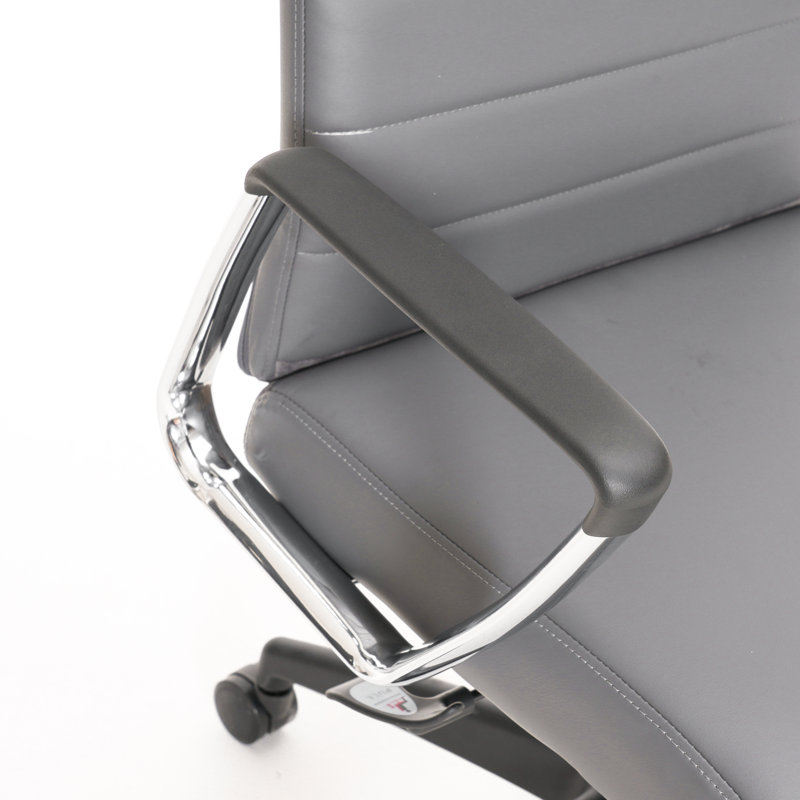 Hilton High-Back Ergonomic Faux Leather Executive Office Chair with Padded Arms, Swivel Base & Tilt Lock – Modern Adjustable Desk Chair for Home Office or Conference Room