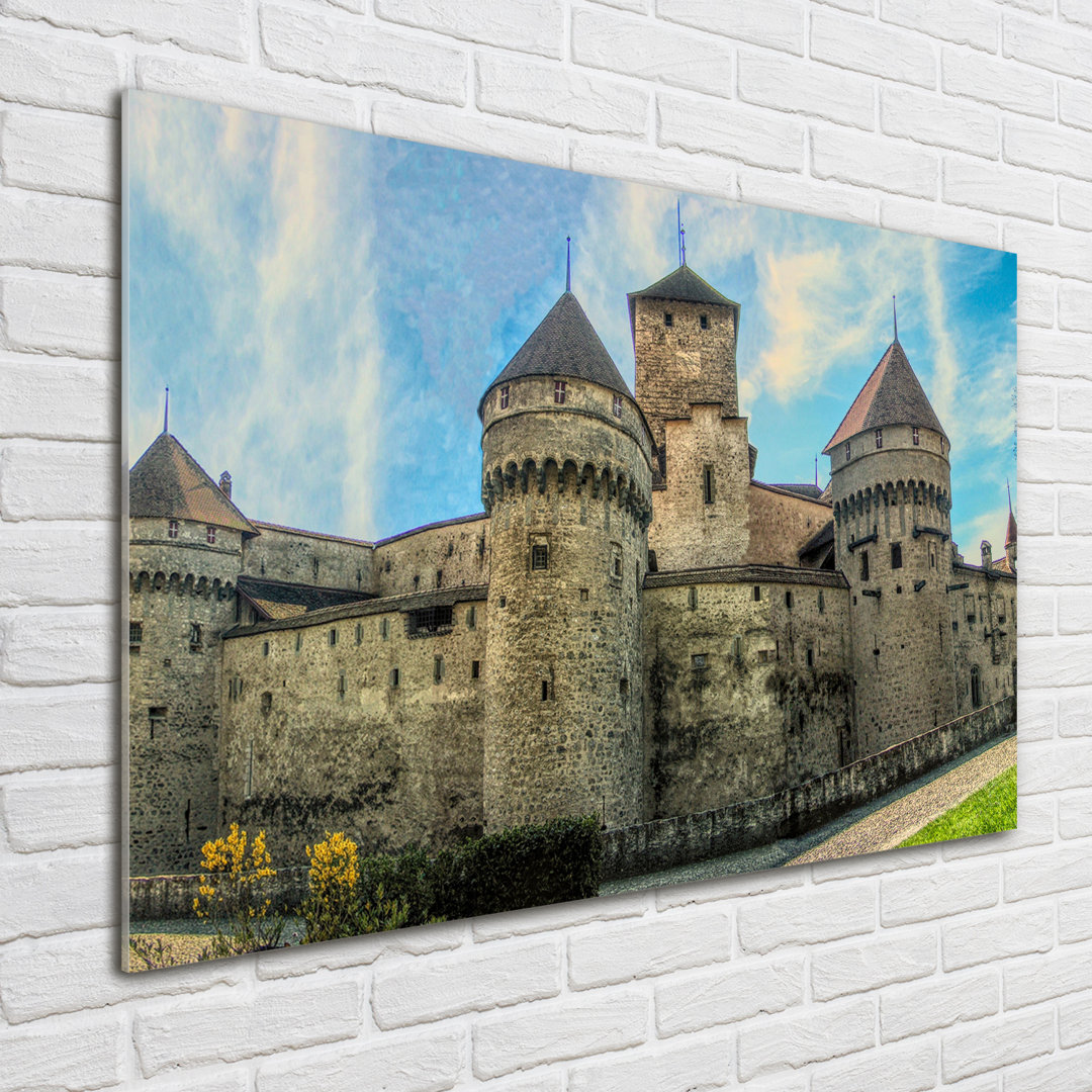 Castle In Switzerland - No Frame Print on Glass