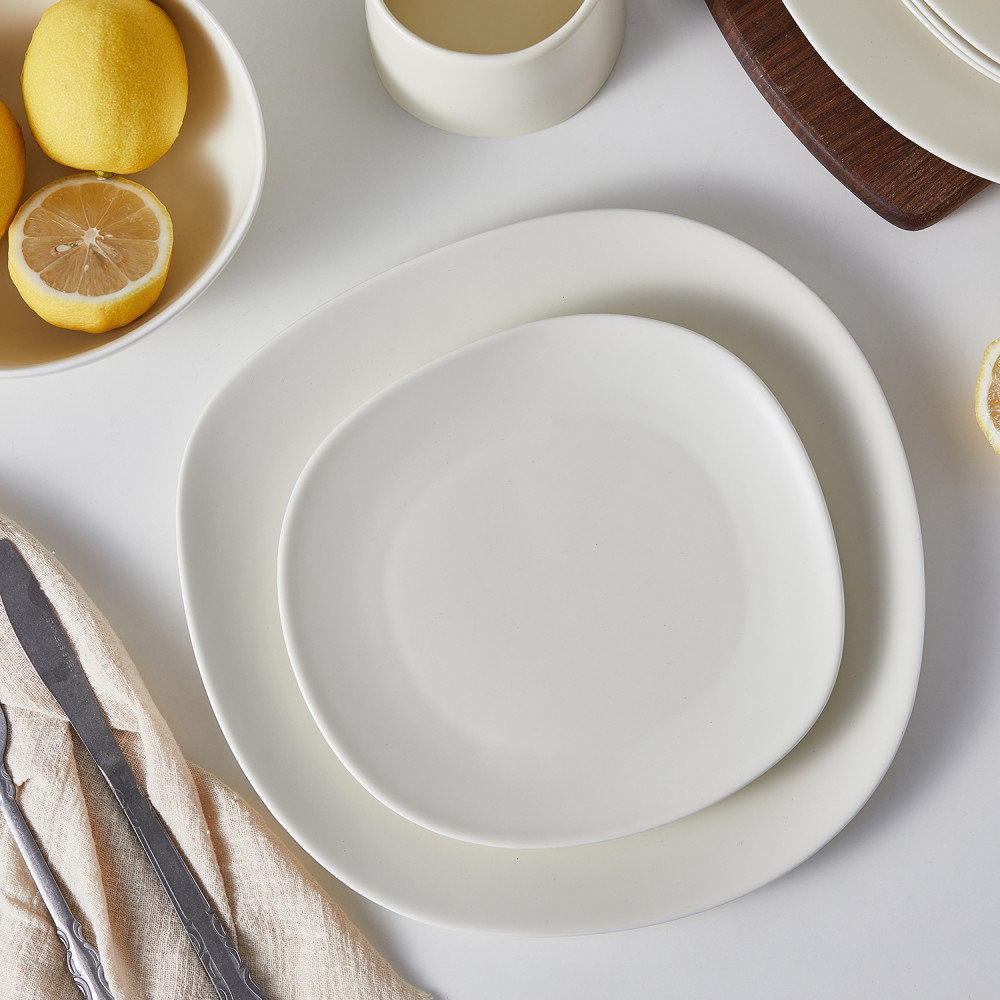 Delilah 8" Porcelain Salad Plate, Cream