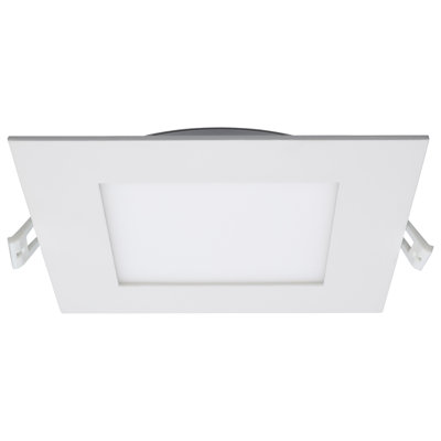 12 Watt LED Direct Wire Downlight Edge-Lit 6-Inch CCT Selectable Square Remote Driver