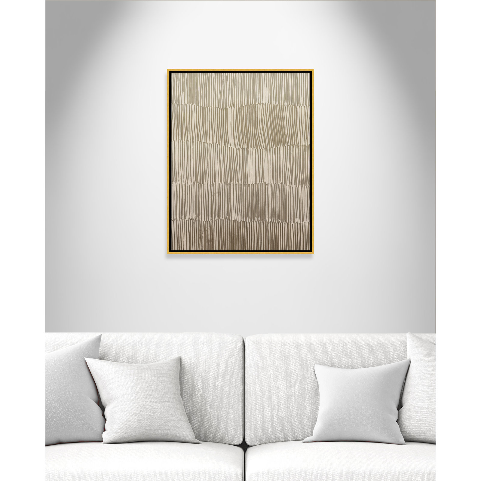 Linear Calm I Print by , 29.5" H x 23.5" W, Gold Floater