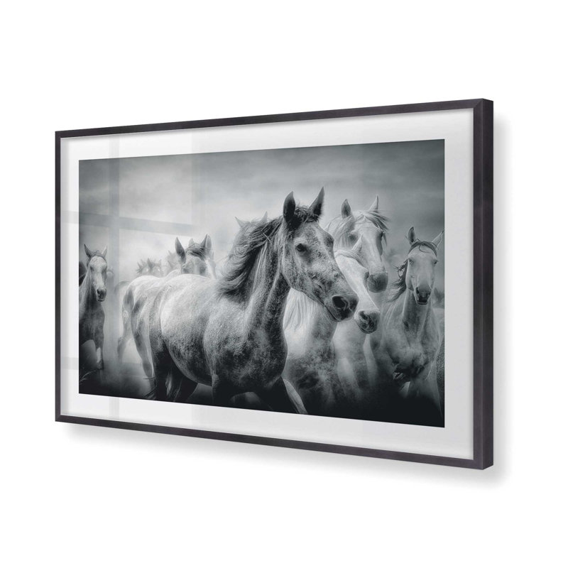 Thundering Hooves Print, 19.25" H x 25.25" W, Weathered Zinc