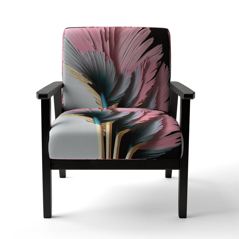 Chaise avec accoudoirs rembourrée Hyperrealistic Gerbera Flowers III