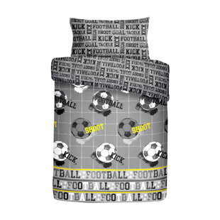 Football Polyester Graphic Print & Text Duvet Cover Set with Pillowcases