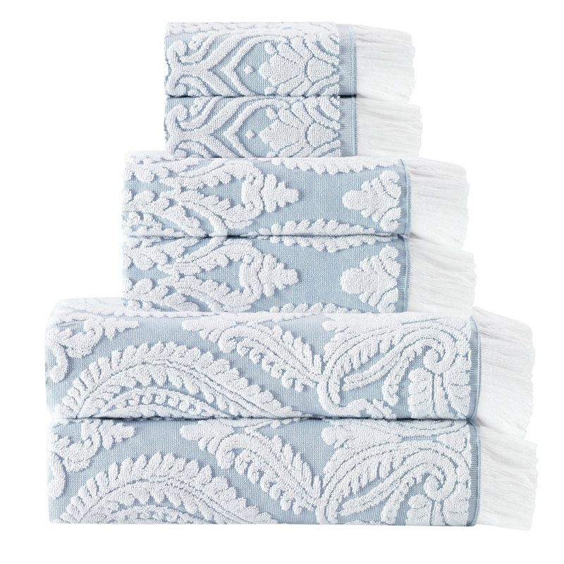 Ensemble de 6 serviettes en coton Devon, Turquoise