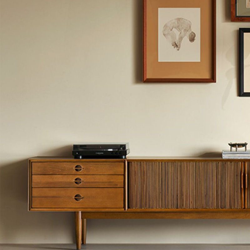 Meuble télé rétro, Brun, 78.74"
