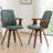 Modern Upholstered Leather Swivel Dining Chairs-583661912