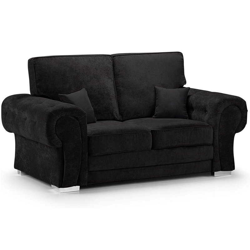 Derry Chenille Sofa, Black, 2