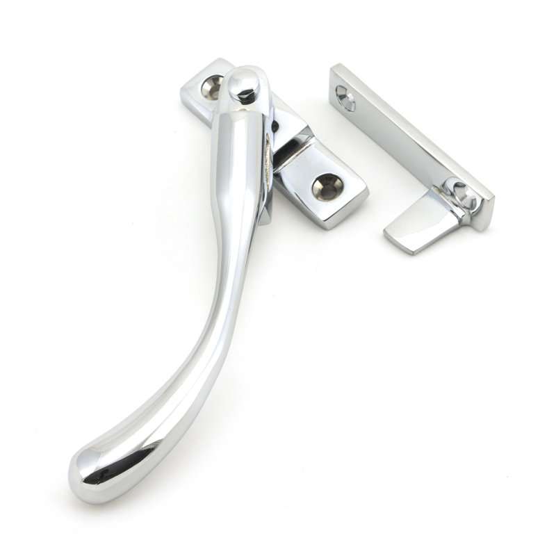 Night-Vent Locking Peardrop Fastener - LH, Polished Chrome