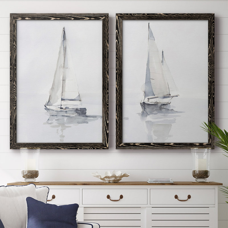 Toile encadrée Misty Harbor I-Premium - prête à être accrochée