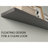 Floating Shelves 1.50" H, With 2 Shelf, Matt Gray-1578143308