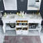 Meuble-lavabo double transitionnel gris Odilion-145547095