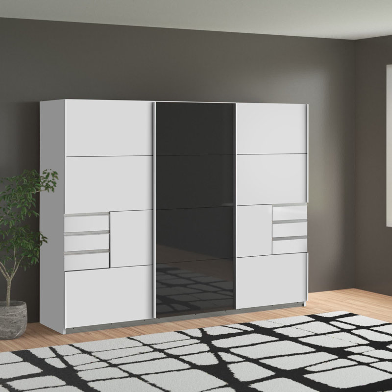 Wyler 3 Door Manufactured Wood Wardrobe, White