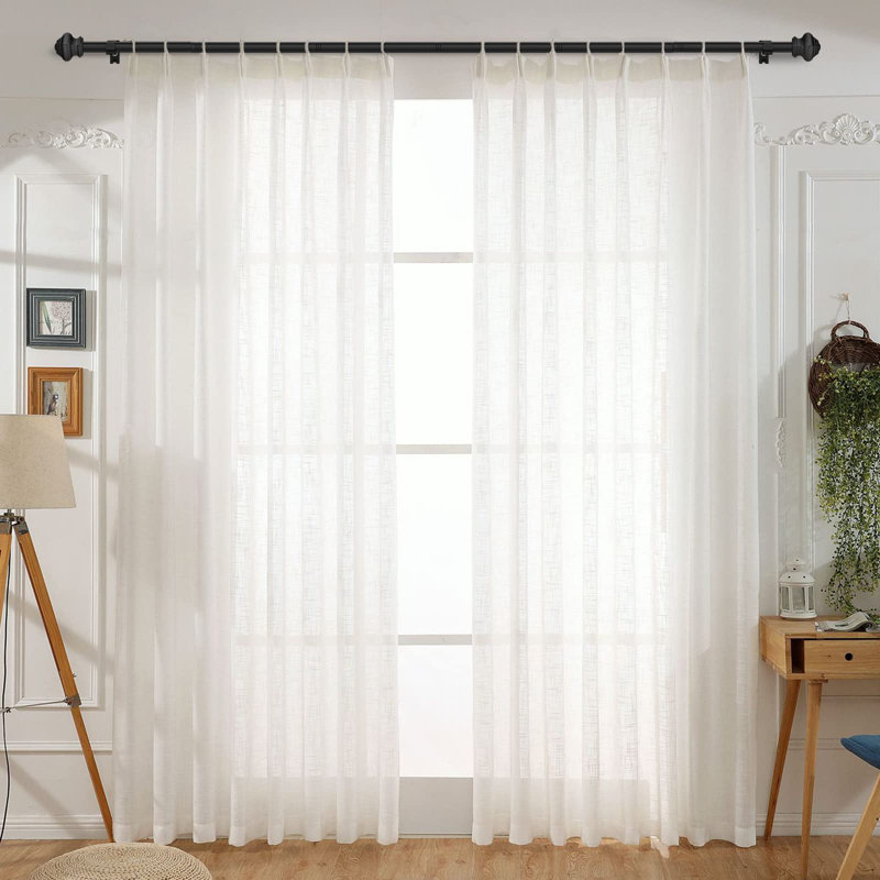 Ensemble de 2 tringles à rideaux pour fenêtres 36-78 pouces 5/8 pouces noir mat avec supports réglables par épissage pour chambre à coucher