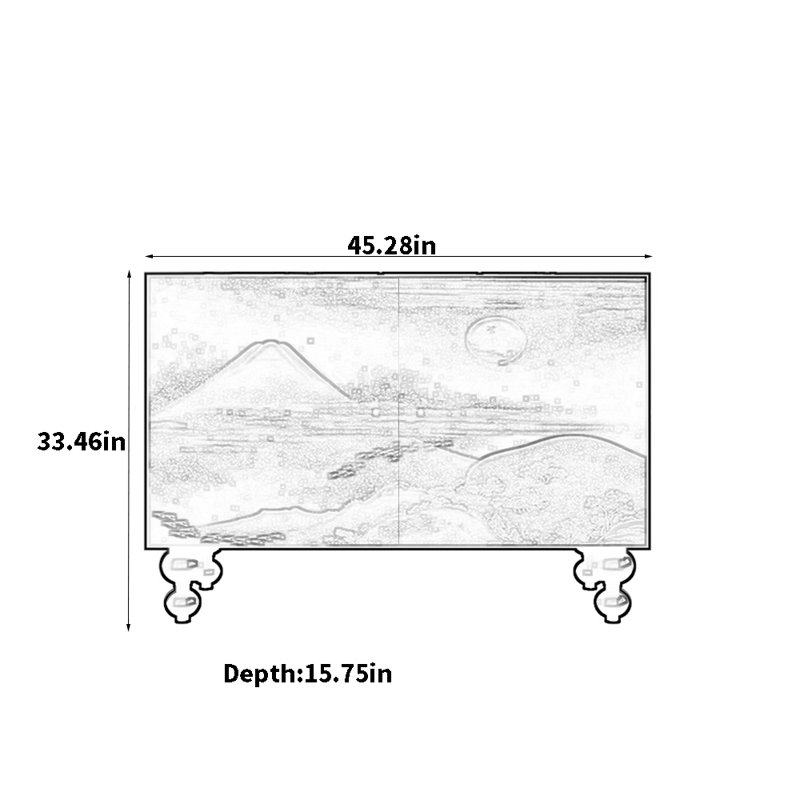 Elegant Style Large-Capacity Sideboard