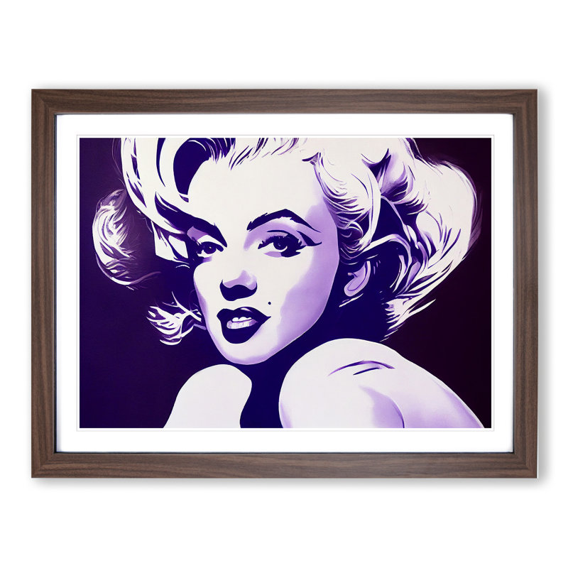 Beautiful Marilyn Monroe Vol.2 1 Piece Single Picture Frame Wall Art, 34cm H x 46cm W x 2cm D, Walnut Framed