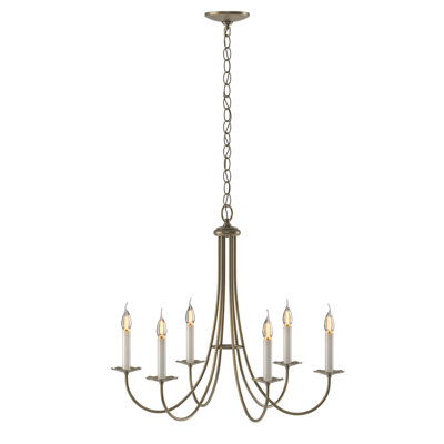 Simple Sweep 6-Light Candle Style Classic/Traditional Chandelier