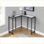 Table basse d'angle peu encombrante pour le salon - plateau en marbre blanc Structure en métal noir robuste