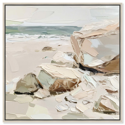 Rocks By The Shore Canvas Coastal Farmhouse Wall Art by Art Remedy
