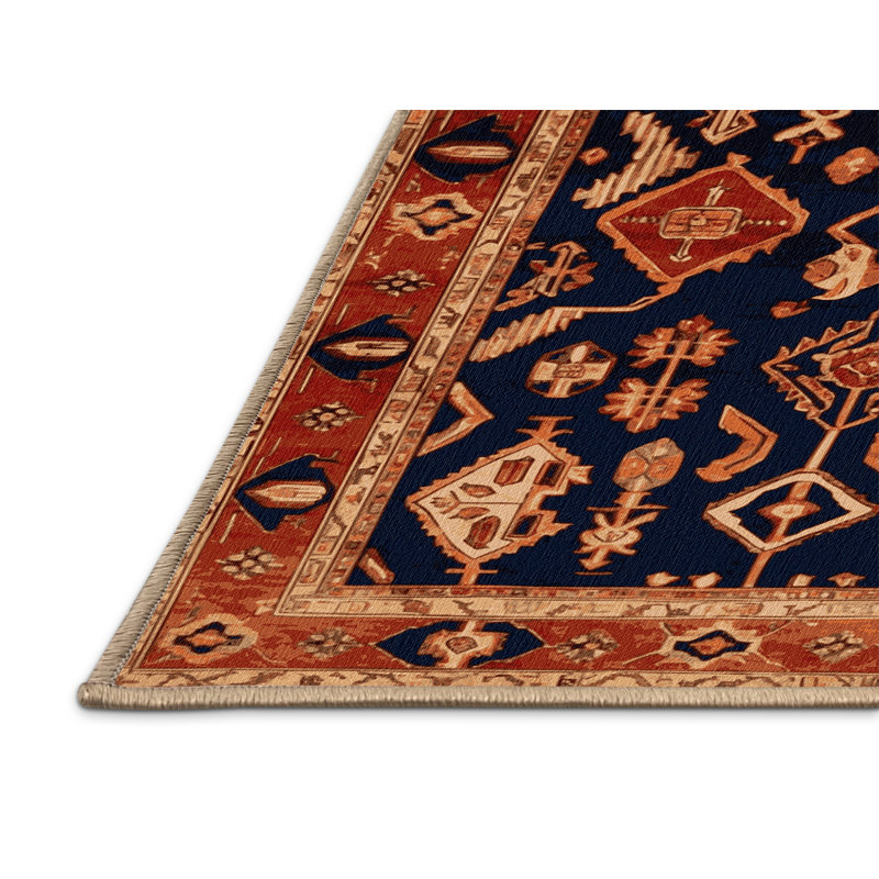 Machine Washable Persian Brown Area Rug, Rectangle 8' x 12'