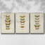 Ensemble de 3 papillons encadrés sur toile,-97710525-97710526