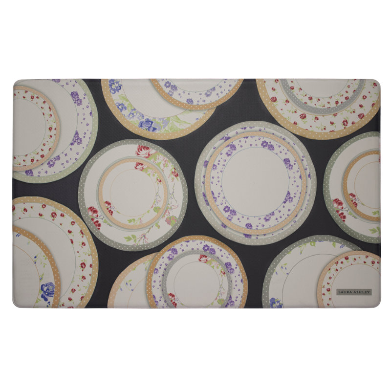 Tapis de cuisine anti-fatigue Tea Plates, Noir