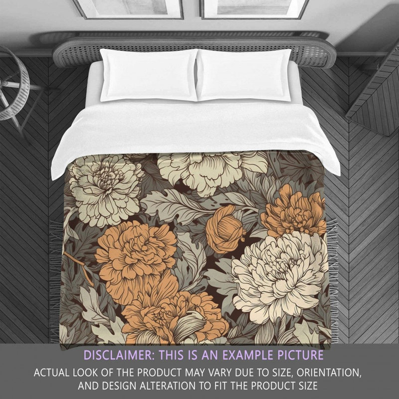 Machine Printed Comforter, King Comforter, Silver/Beige
