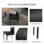 Ensemble de salle à manger Modern Kitchen, table de salle à manger extensible de 51 à 67 po avec chaises rembourrées de H 32 po (1 table et 6 chaises)-1865835873-1816301542