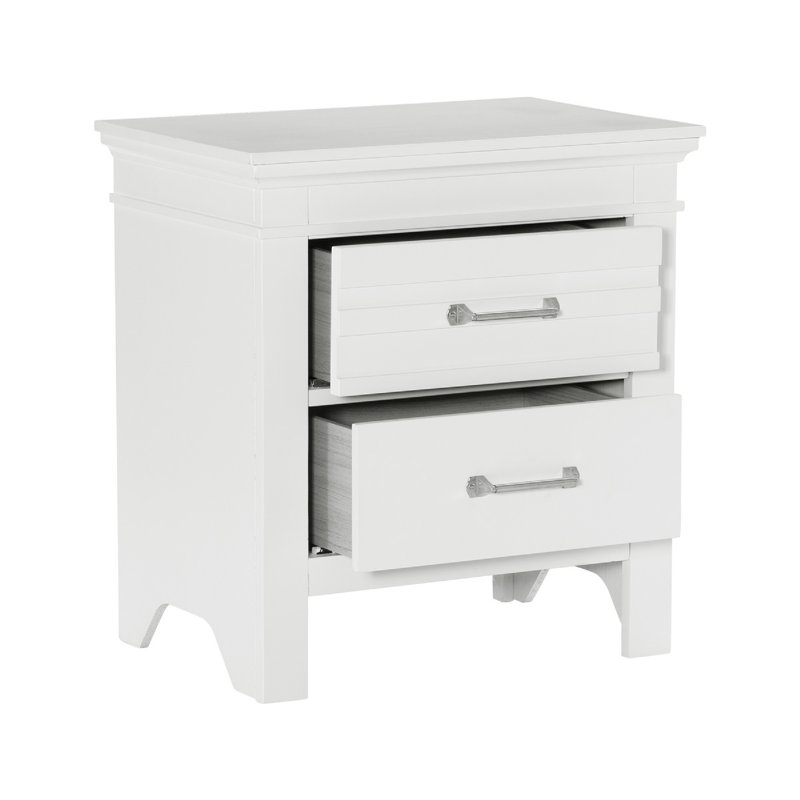 Ensemble de chambre à coucher grand lit, rangement de tiroir, blanc, ensemble 2 pièces avec table de chevet