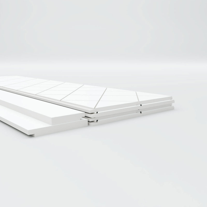 Panneaux muraux blancs 94,5 "(paquet de 4), L 32 po