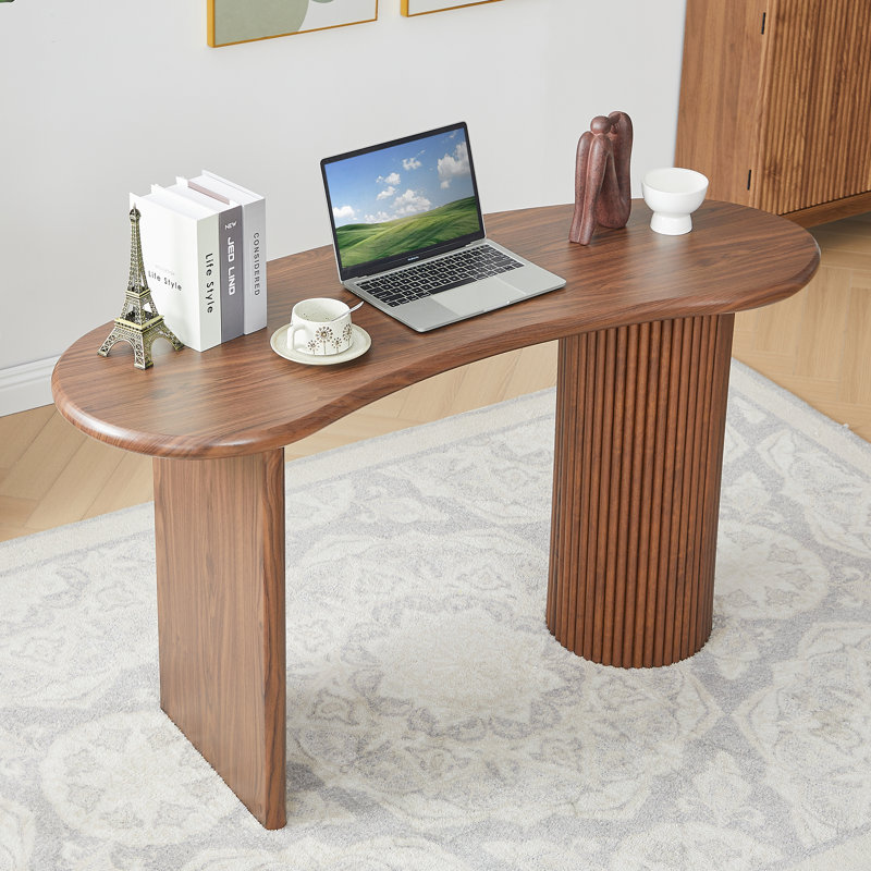 Curved Writing Desk, Walnut