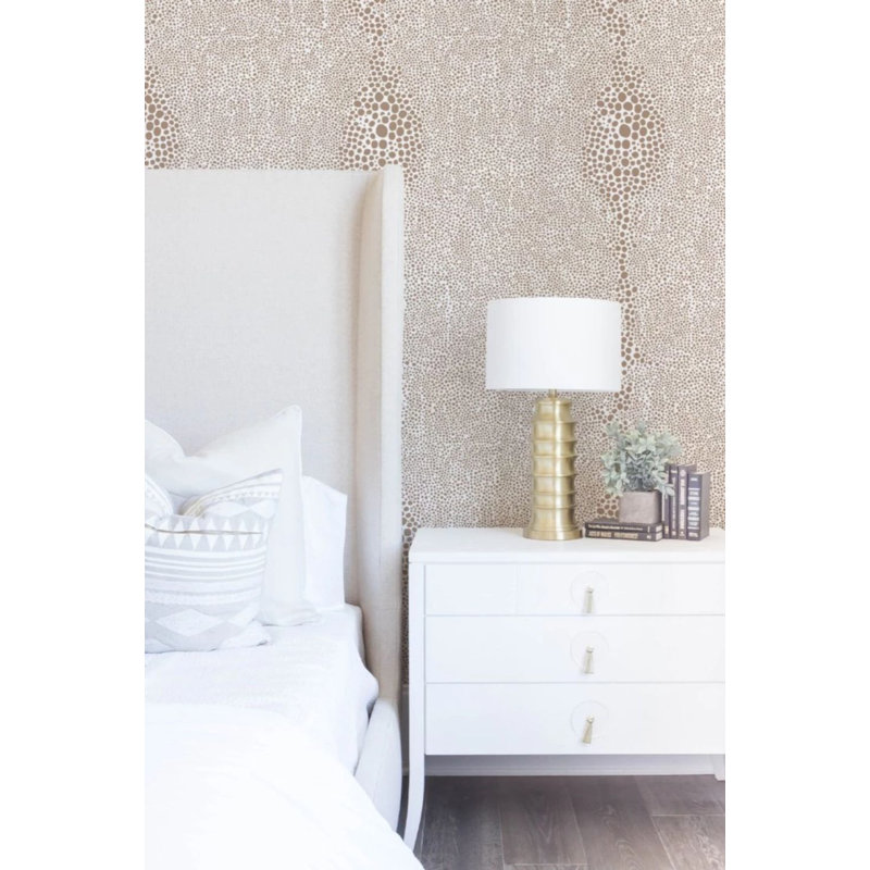 Mrs Paranjape Papers Shagreen 10' L x 24" W Wallpaper Roll, Truly Taupe, Non-pasted