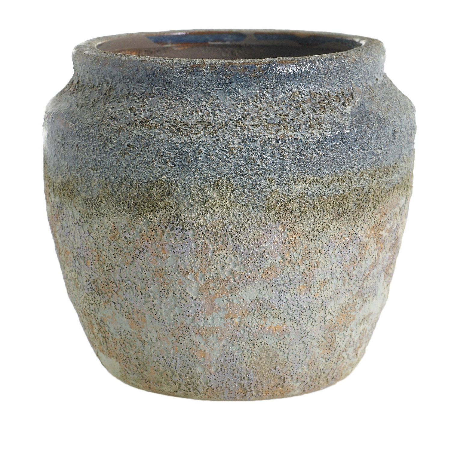 Handmade Ceramic Pot Planter, 6.25" H x 7.25" W x 7.25" D