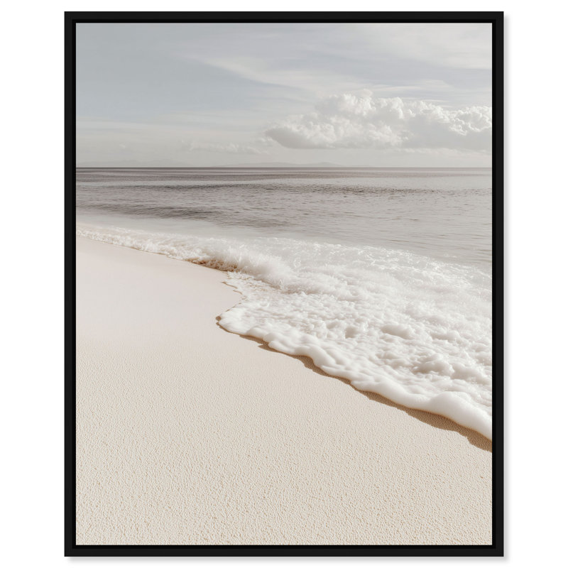 Minimalist Tide II Print by Oliver Gal, 25"H x 21"W, Black Floater Frame