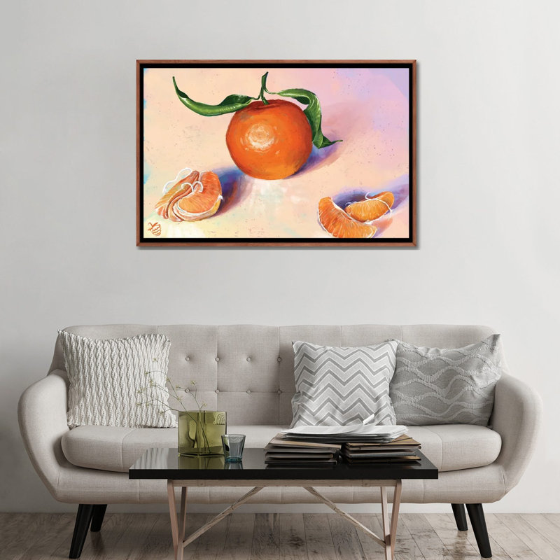 «A Tangerine Study», reproduction d'art murale encadrée, H 32 po x l 48 po, Reproduction encadrée sans passe-partout, Brun