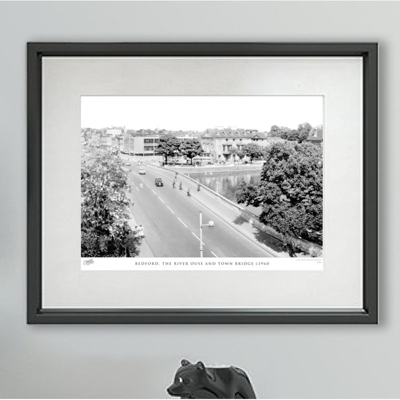 Bedford, The River Ouse And Town Bridge C1960 - Single Picture Frame Print, 45cm H X 60cm W x 2cm D