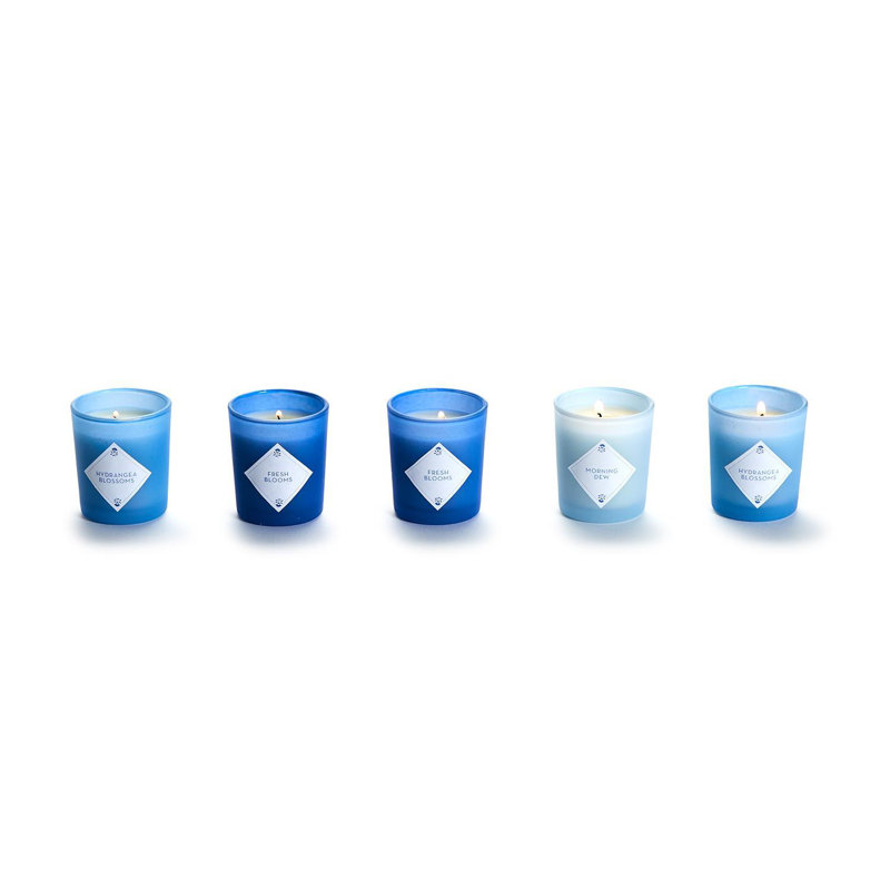 Ensemble de 5 bougies parfumées Zoe dans une boîte cadeau