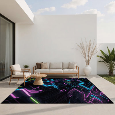 Tapis intérieur et extérieur Glow Stream