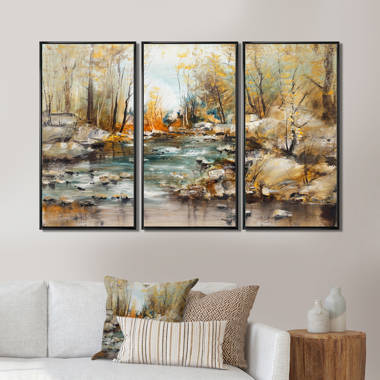 Watercolor Rust by Pauline Stanley - 3 Piece Gallery Framed Print