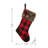 21" Fur Black/Red Buffalo Plaid Stocking