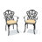 8-Person 82.68" L Rectangle Outdoor Dining Set with Umbrella Hole, 8 Armchairs with Beige Cushions-1257449049-1257449051