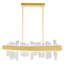Lustre rectangulaire moderne de 39 po à DEL pour îlot de cuisine, salle à manger ou bar - DEL intégrée-1323949547