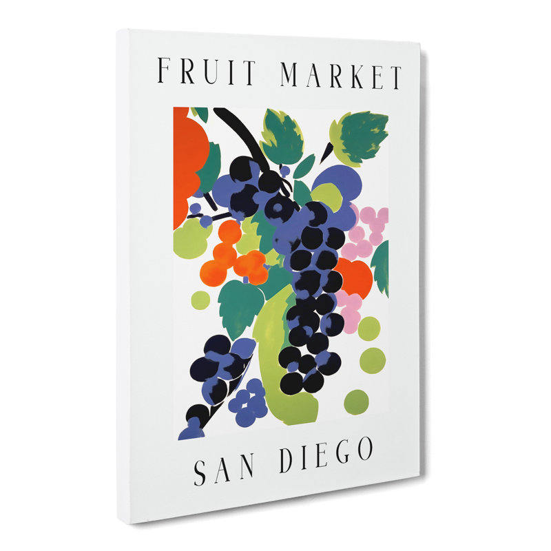 XMKTMKT-372 Grapes San Diego Fruit Market - Wrapped Canvas Print, 50cm H x 35cm W x 3cm D