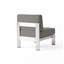 Chaise d'extérieur sans accoudoirs kaki Cape Coral avec structure en aluminium antirouille