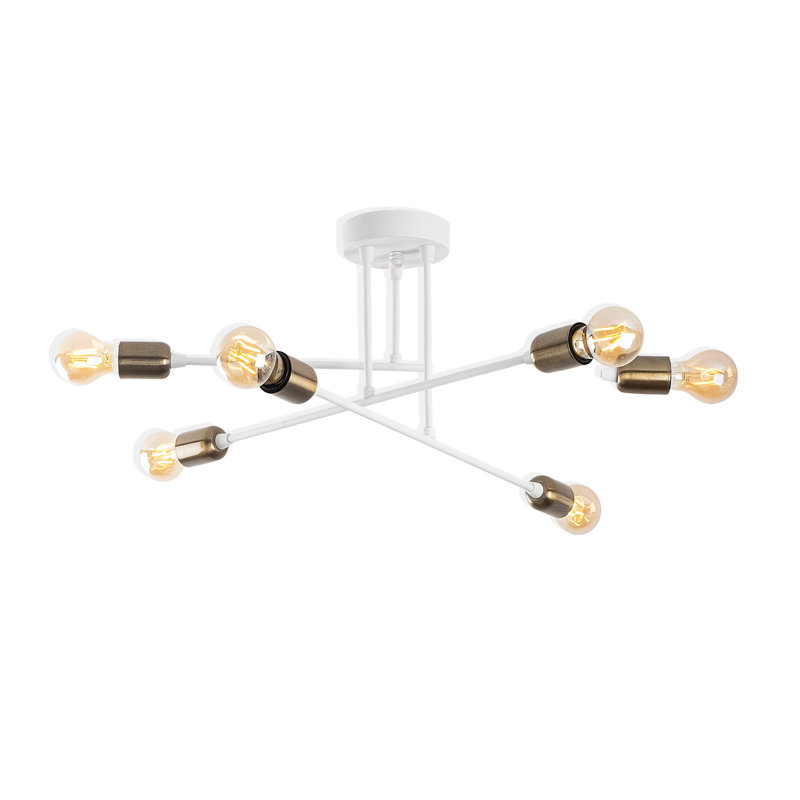 Plafonnier semi-encastré 6 lumières