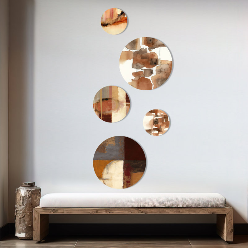 Chocolate Brown Elementary II - Abstract Metal Wall Décor