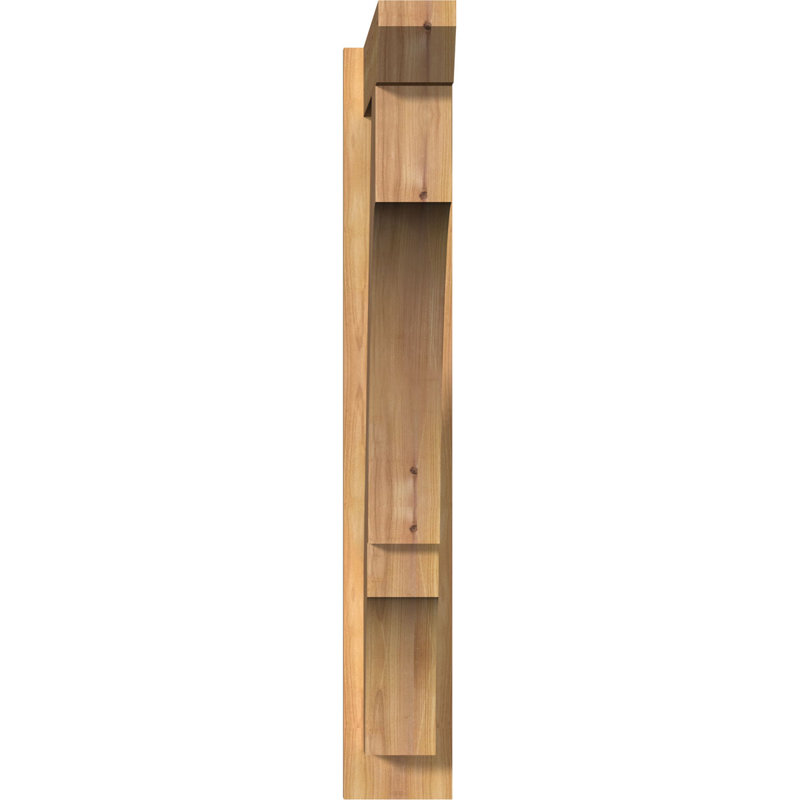 Persienne balboa à lattes en bois rustique, P 26 po x H 38 po, Cèdre rouge occidental l 7 1/2 po (lisse)