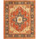 Serapi Oriental Hand-Knotted Wool Red/Navy/Ivory Area Rug